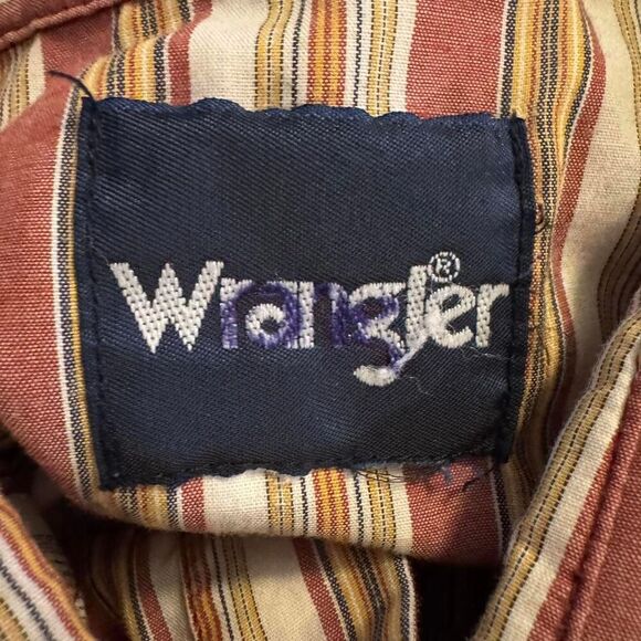 Wrangler Vintage Wrancher Western Pearl Snap long sleeve button down shirt XL - Picture 3 of 4